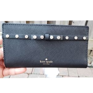 Kate Spade black clutch purse wallet